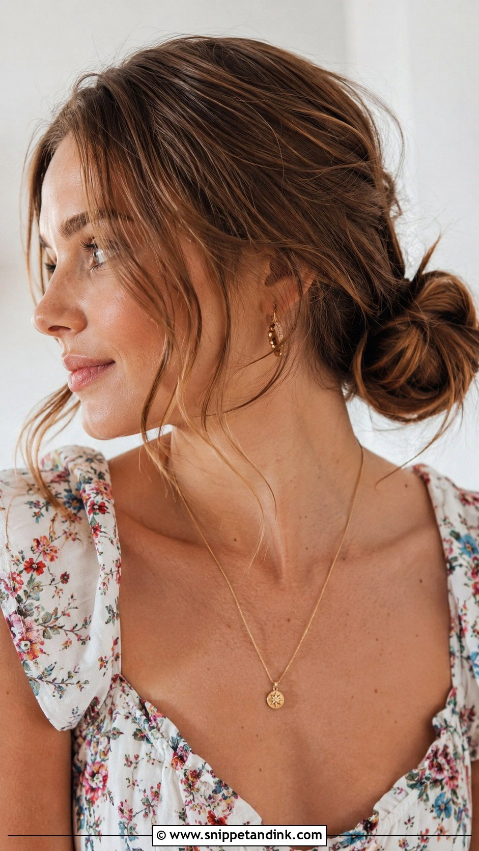 Low Messy Bun - Snippet and Ink - 25 Cute Hairstyles for Wedding Guest