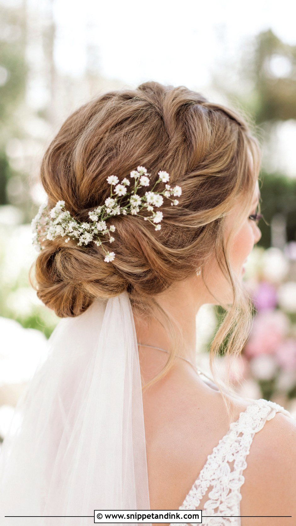Low Messy Bun Wedding Hairstyle - Snippet and Ink - 30 Wedding Bun Hairstyles