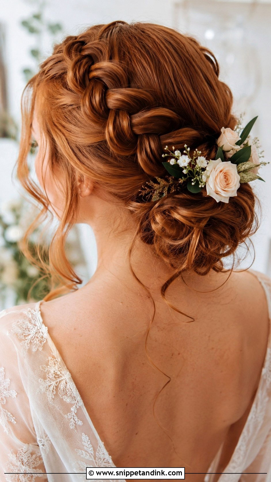 Low Messy Bun With Dutch Braid - Snippet and Ink - 30 Low Messy Bun Wedding Hair Ideas
