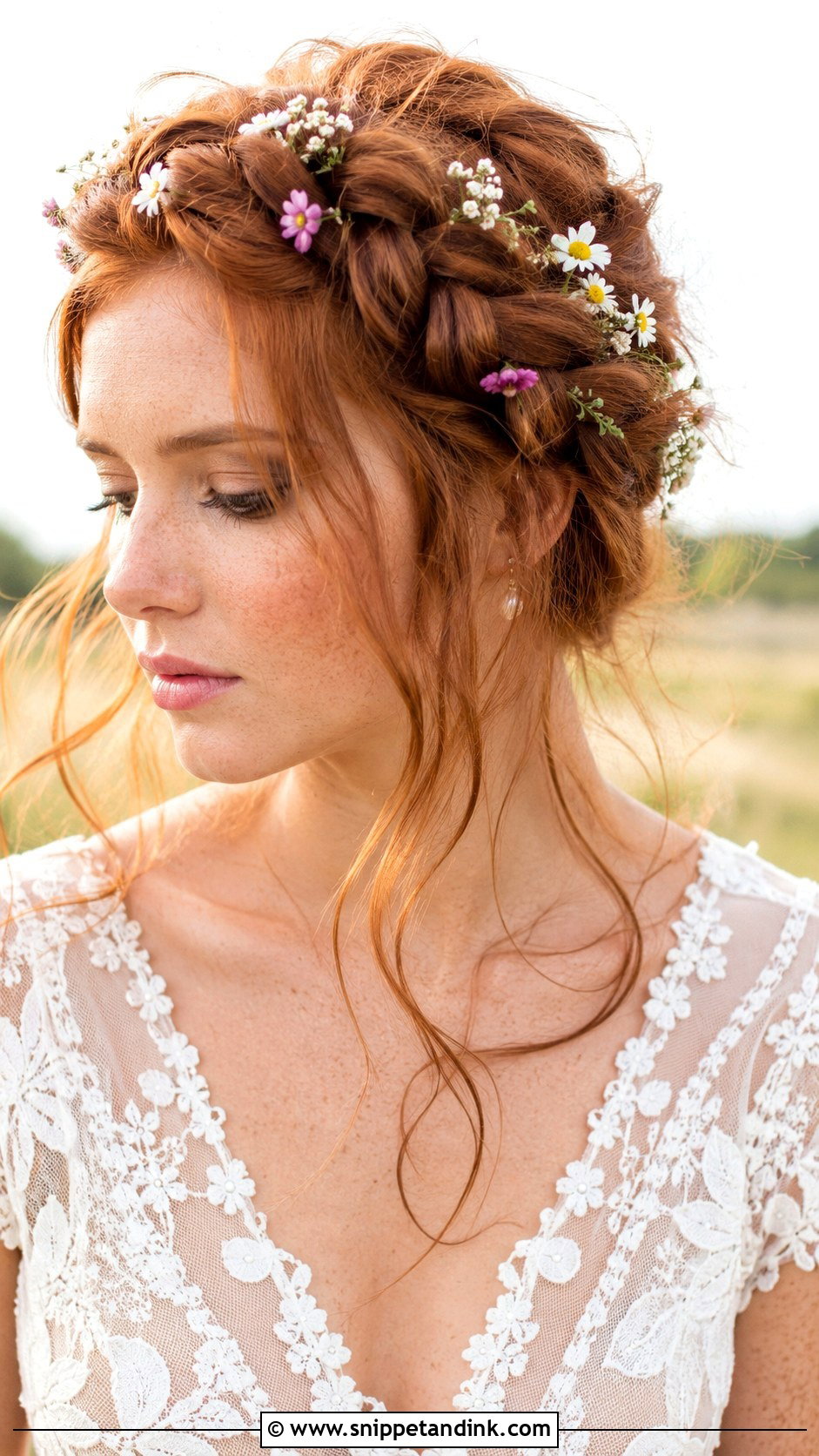 Low Messy Bun for Elopement - Snippet and Ink - 20 Elopement Hair Ideas
