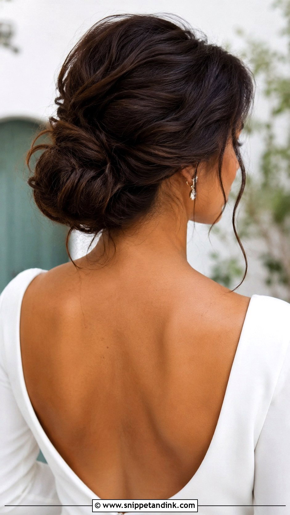 Low Messy Updo For Thick Hair - Snippet and Ink - 15 Low Messy Updo Wedding Ideas