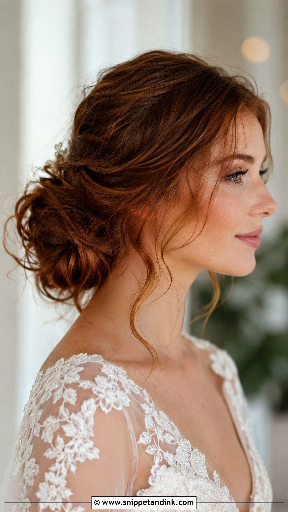 Low Messy Wedding Bun - Snippet and Ink - 15 Low Wedding Hairstyles