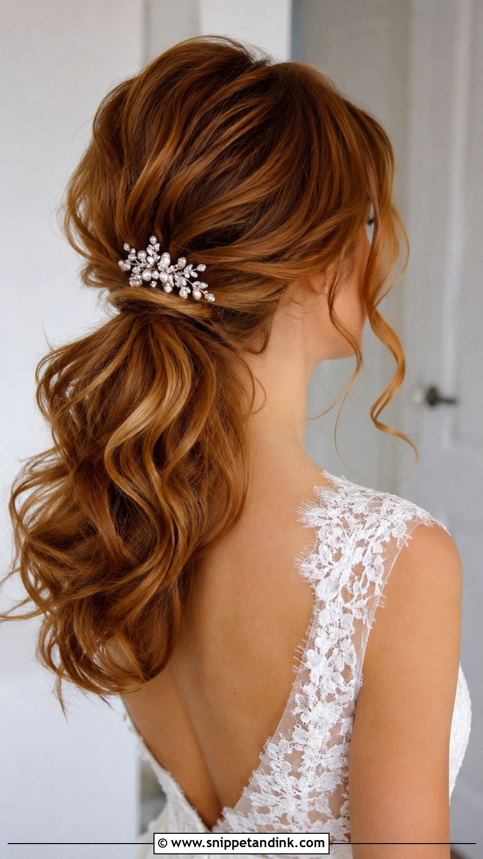 Low Party Pony Wedding Hair - Snippet and Ink - 15 Party Pony Wedding Hair Ideas