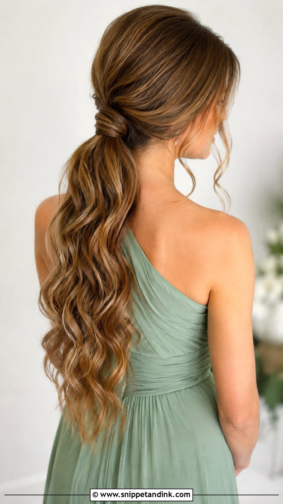 Low Pony Bridesmaid Hair For Long Hair - Snippet and Ink - 20 Low Pony Bridesmaid Hair Ideas