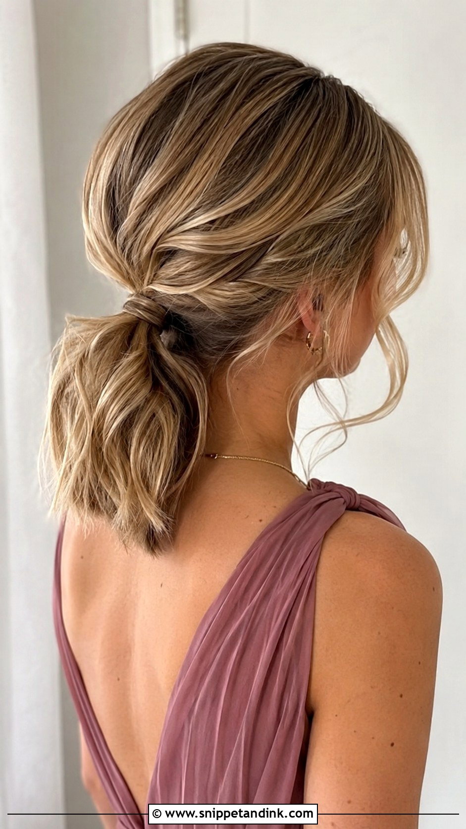 Low Pony Bridesmaid Hair For Medium Hair - Snippet and Ink - 20 Low Pony Bridesmaid Hair Ideas