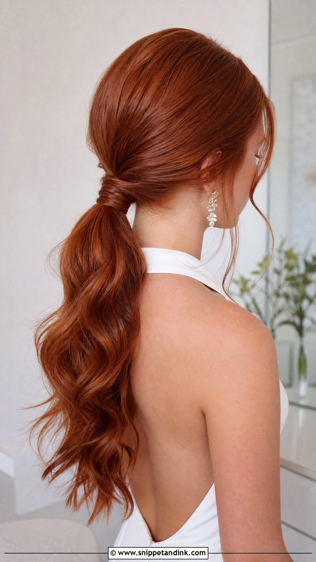 Low Ponytail Bridal Hair - Snippet and Ink - 15 Bridal Hairdos for Long Hair