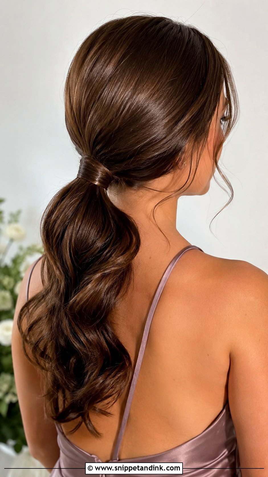 Low Ponytail Bridesmaid Hair Brown Hair - Snippet and Ink - 20 Bridesmaid Hairstyles Brown Hair