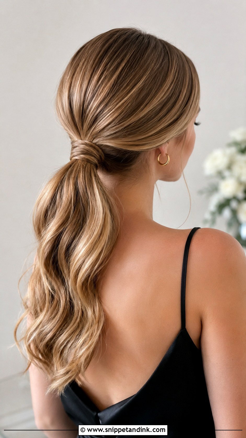 Low Ponytail Bridesmaid Hairstyle - Snippet and Ink - 20 Hairstyles for a Wedding Bridesmaid