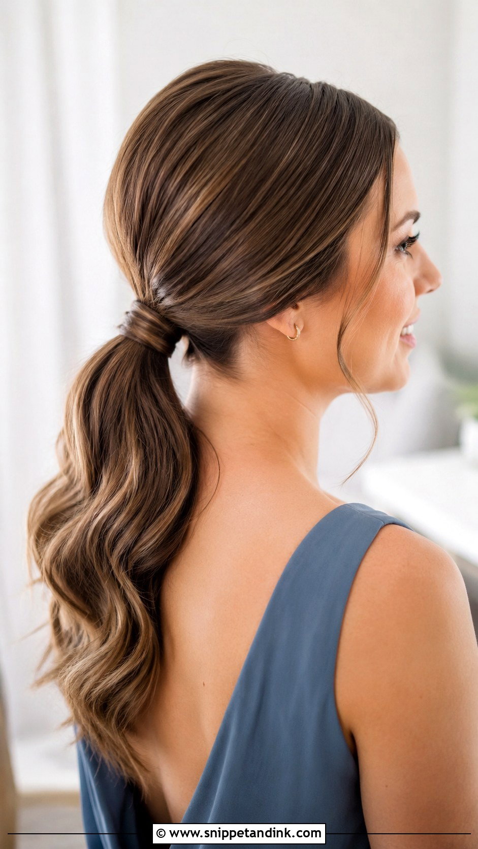 Low Ponytail Bridesmaid Hairstyle - Snippet and Ink - 20 Hairstyle for Bridesmaids Ideas