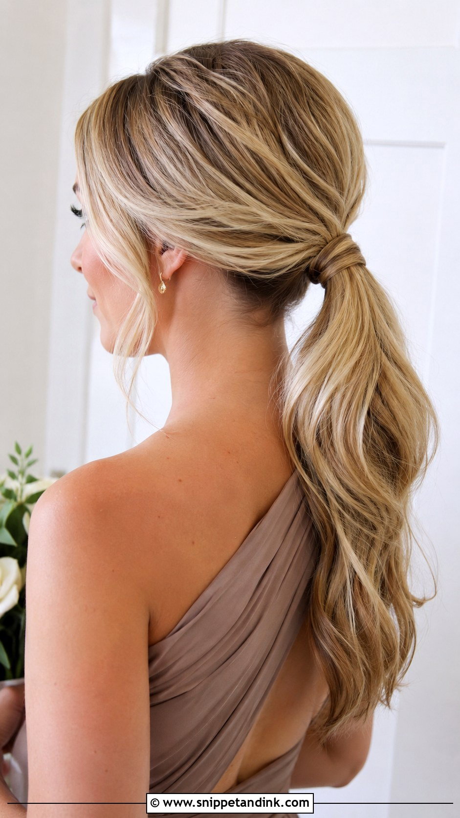 Low Ponytail Bridesmaid Updo - Snippet and Ink - 20 Simple Bridesmaid Hairstyles Updo