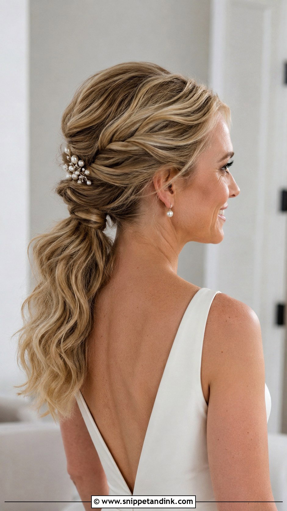 Low Ponytail For Older Bride - Snippet and Ink - 15 Older Bride Hairstyles
