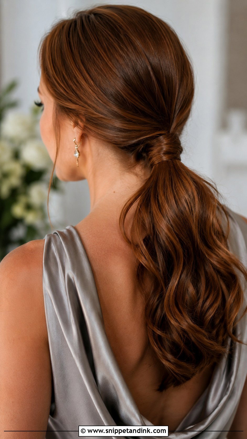Low Ponytail Twist - Snippet and Ink - 20 Upstyles for Medium Hair Wedding Guest Ideas