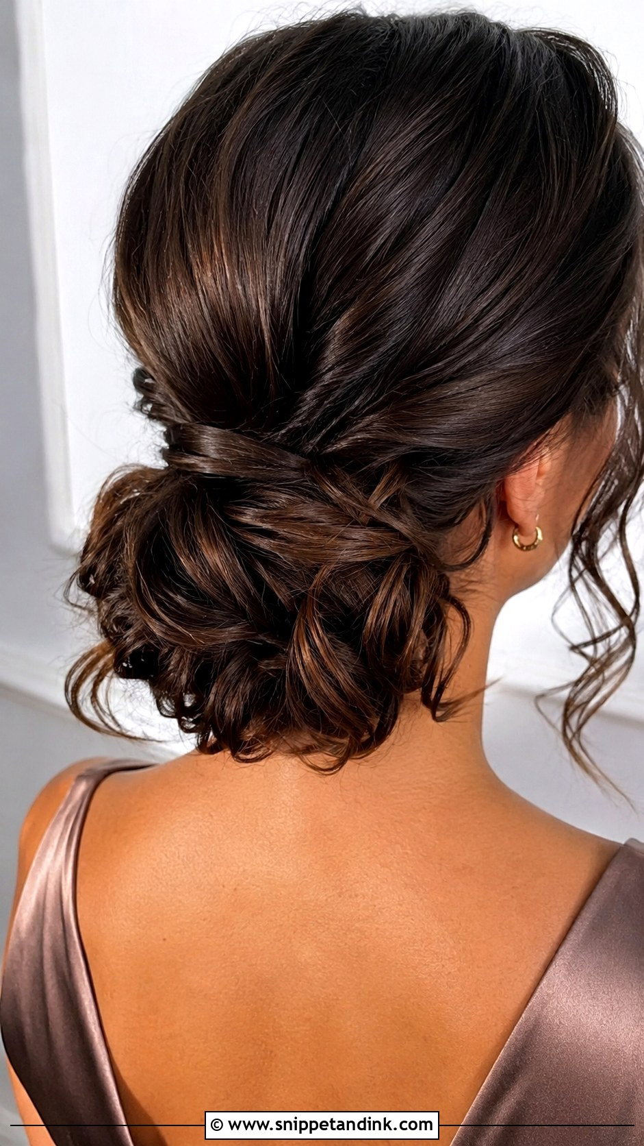 Low Ponytail Updo Bridesmaid Hairstyle - Snippet and Ink - 20 Simple Easy Updo Wedding Hairstyles Medium Length Bridesmaid