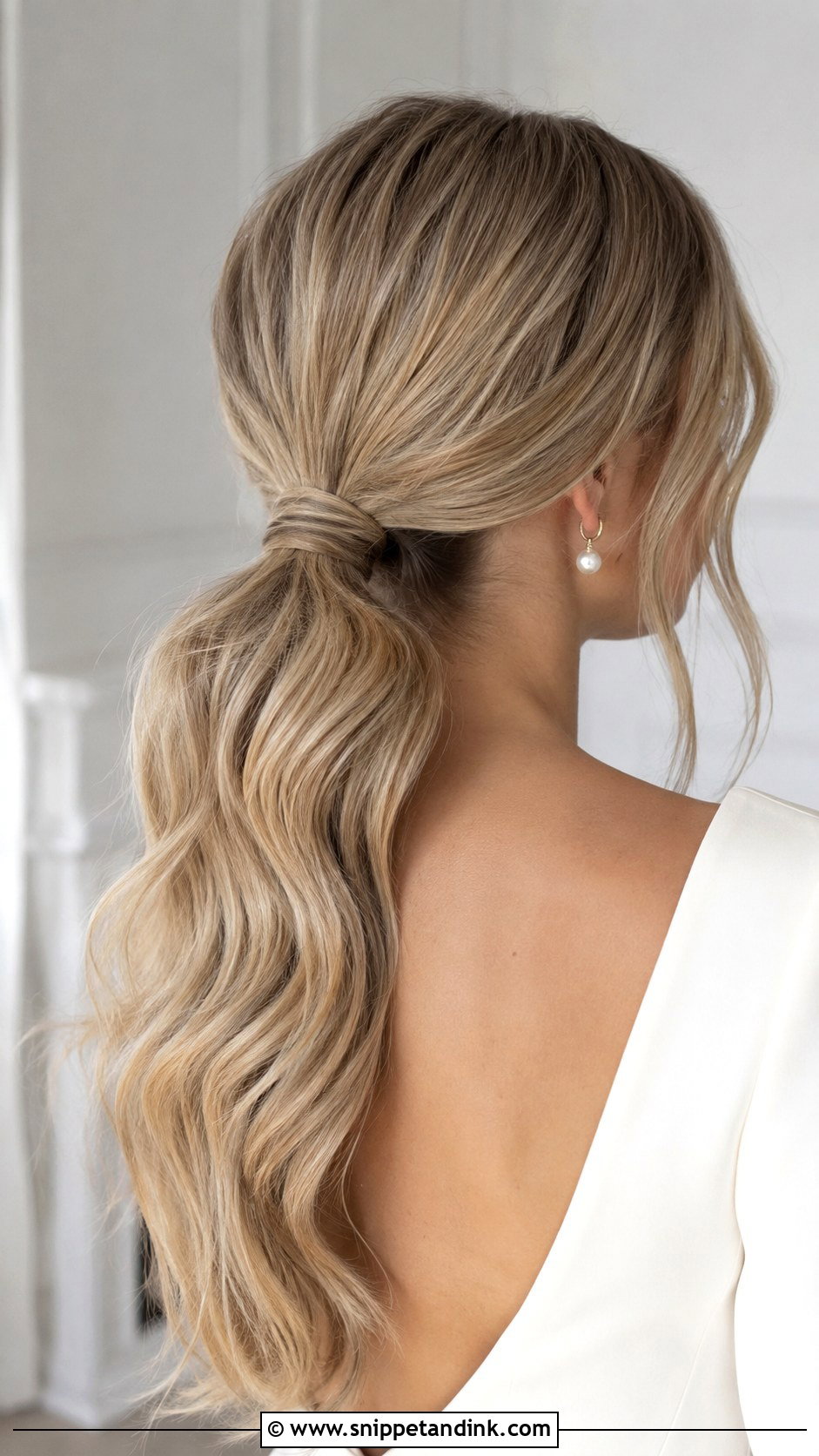 Low Ponytail Wedding Hair - Snippet and Ink - 15 Hair Dos for Wedding Ideas