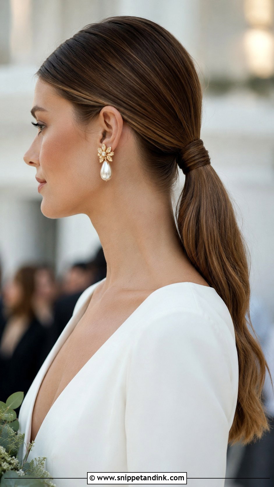 Low Ponytail Wedding Hair - Snippet and Ink - 30 Simple Wedding Hair Ideas