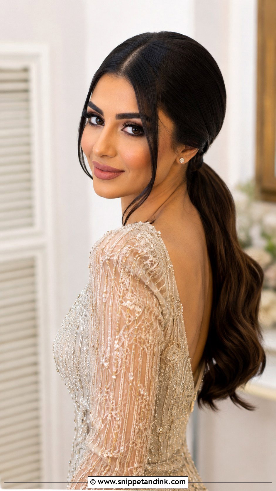 Low Ponytail Wedding Hair - Snippet and Ink - 20 Hair Ideas for a Wedding
