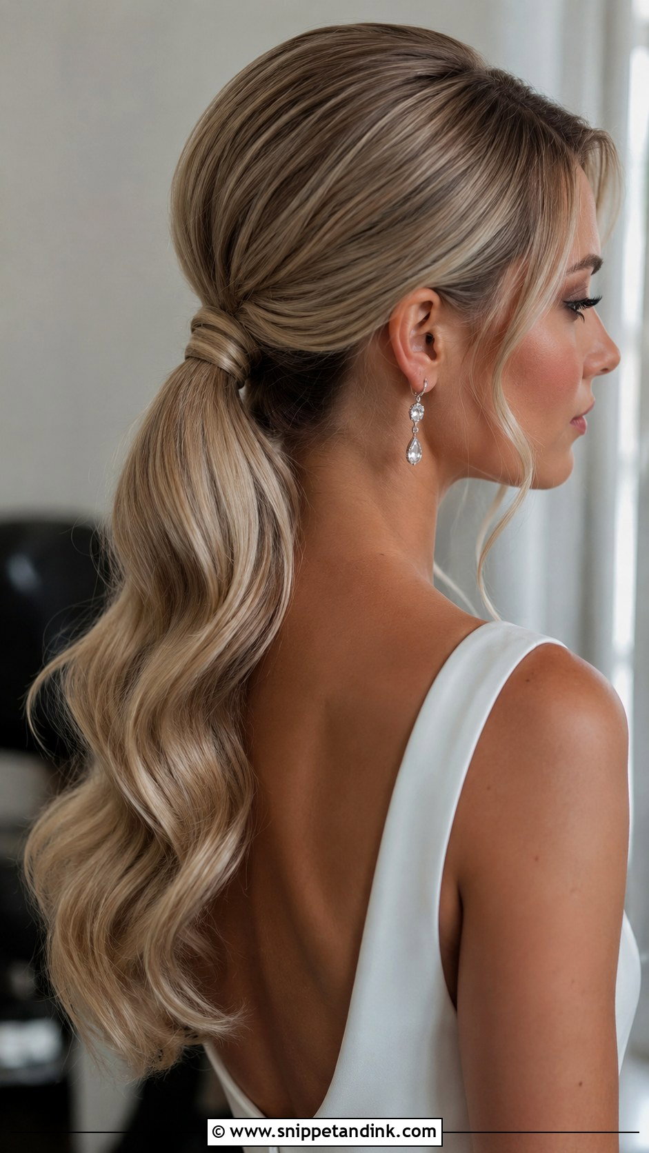 Low Ponytail Wedding Hair - Snippet and Ink - 20 Hair Up Styles for Wedding
