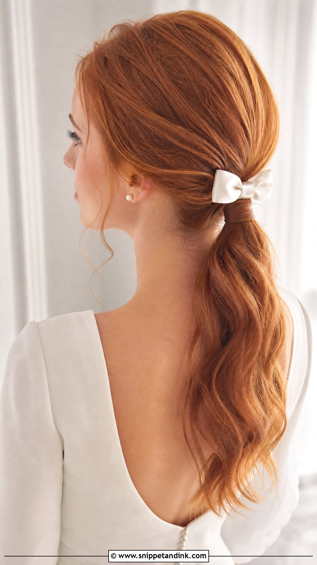 Low Ponytail Wedding Hair - Snippet and Ink - 15 Do It Yourself Wedding Hair Ideas