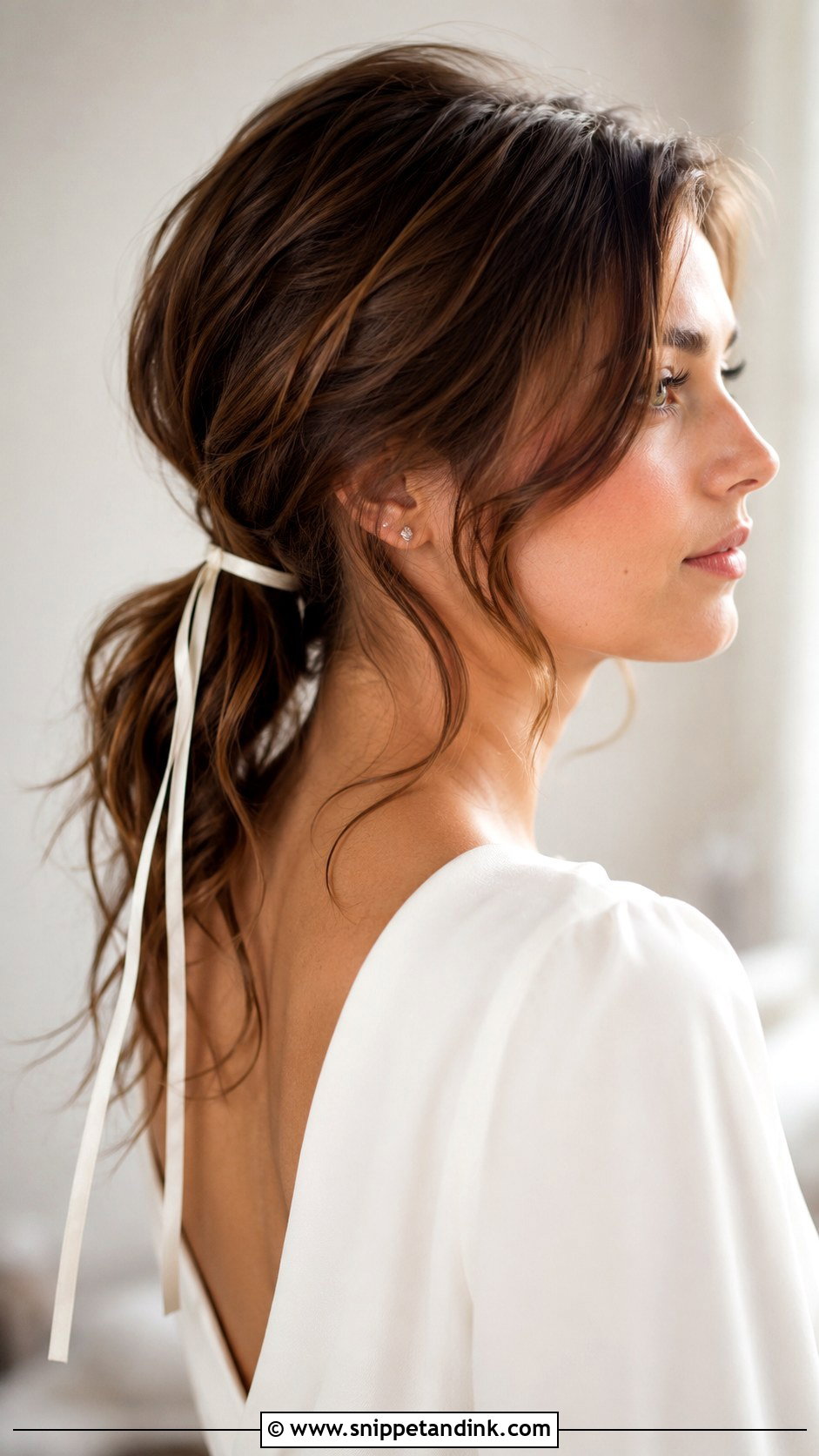 Low Ponytail Wedding Hairstyle - Snippet and Ink - 15 Wedding Hairstyles At Home