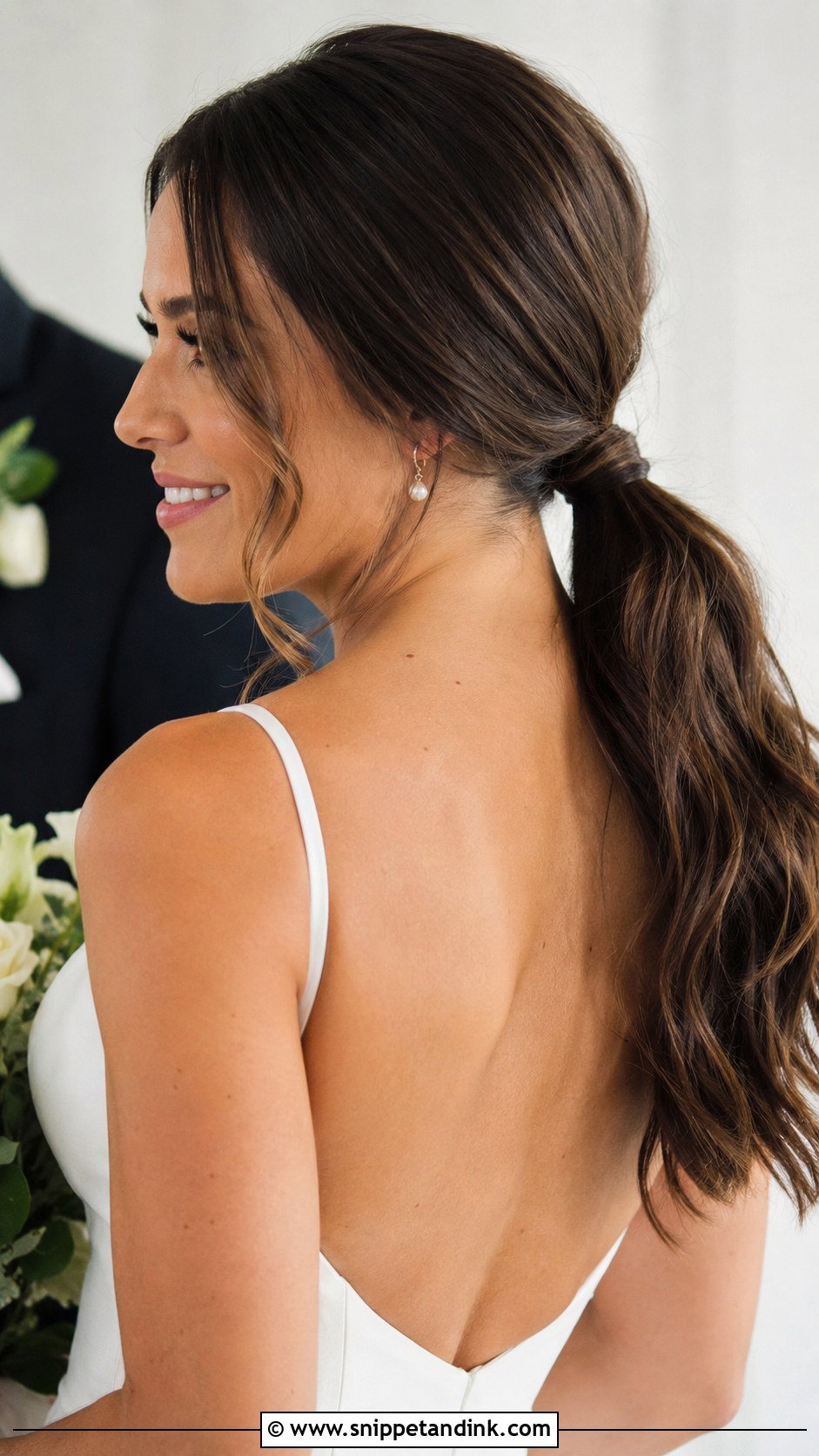 Low Ponytail Wedding Hairstyle - Snippet and Ink - 20 Casual Wedding Hairstyles