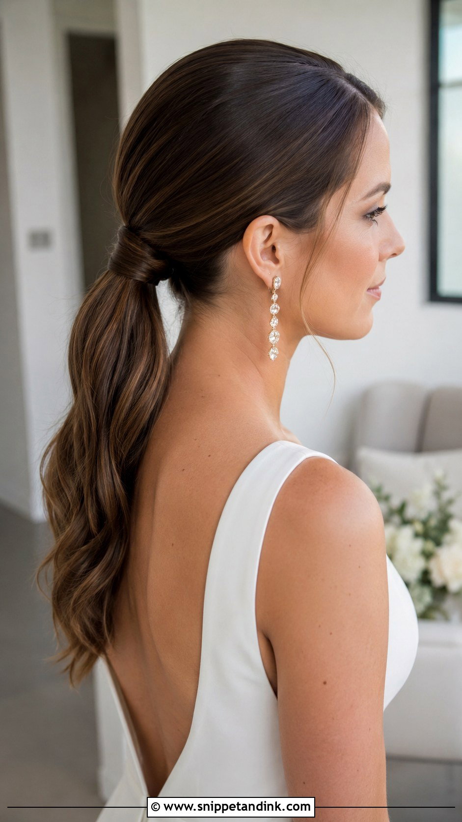 Low Ponytail Wedding Hairstyle - Snippet and Ink - 20 Western Wedding Hairstyles