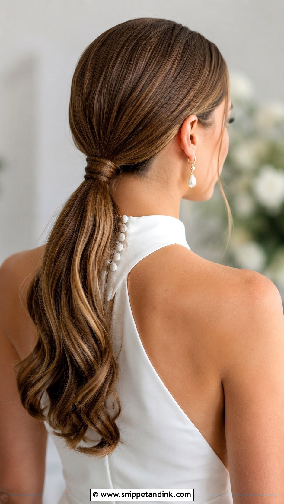 Low Ponytail Wedding Hairstyle - Snippet and Ink - 25 Wedding Day Hairstyles