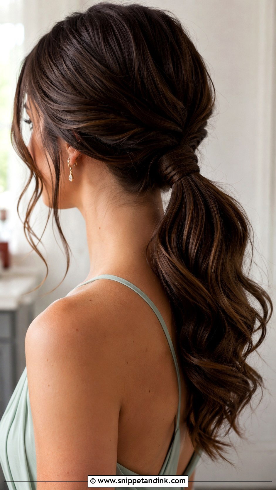 Low Ponytail Wedding Hairstyle - Snippet and Ink - 25 Wedding Ponytail Hairstyles Bridesmaid