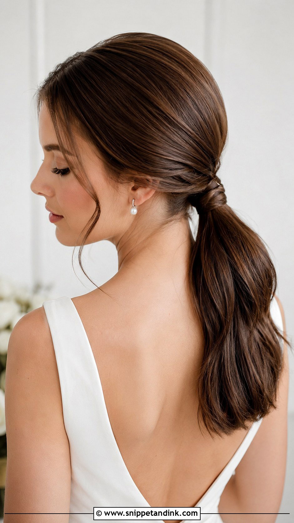 Low Ponytail Wedding Hairstyle - Snippet and Ink - 30 Easy Wedding Hairstyles Do It Yourself