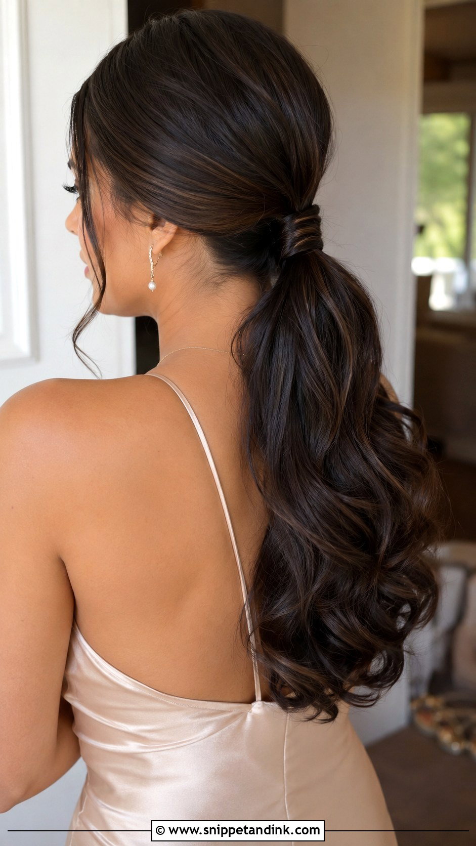 Low Ponytail Wedding Hairstyle - Snippet and Ink - 30 Wedding Hairstyles for Bridesmaids