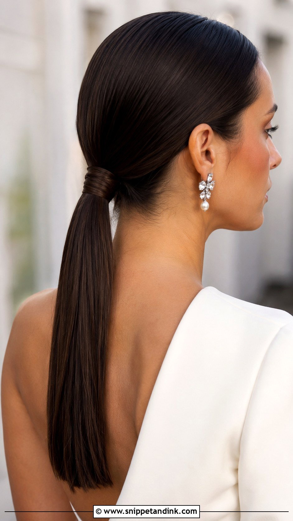 Low Ponytail Wedding Hairstyle - Snippet and Ink - 35 Hair Styles for Wedding