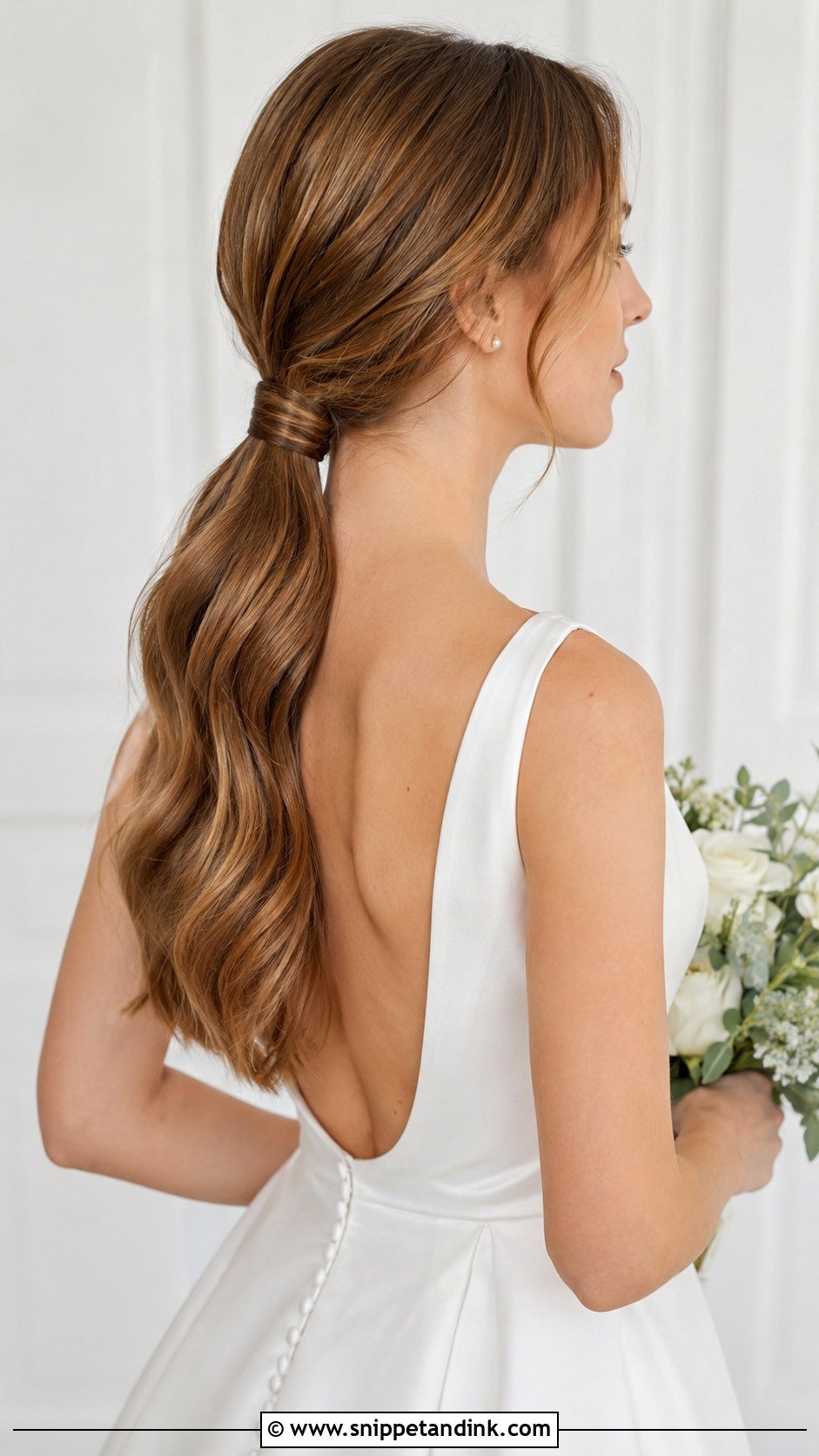 Low Ponytail Wedding Hairstyle - Snippet and Ink - 35 Hairstyles for Wedding