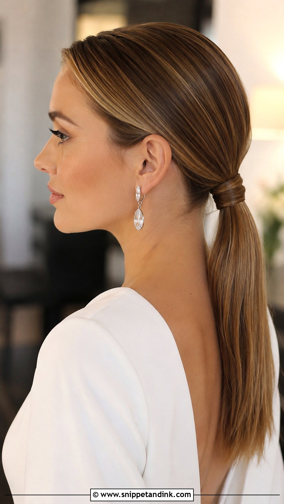 Low Ponytail Wedding Hairstyle - Snippet and Ink - 35 Wedding Hairstyles
