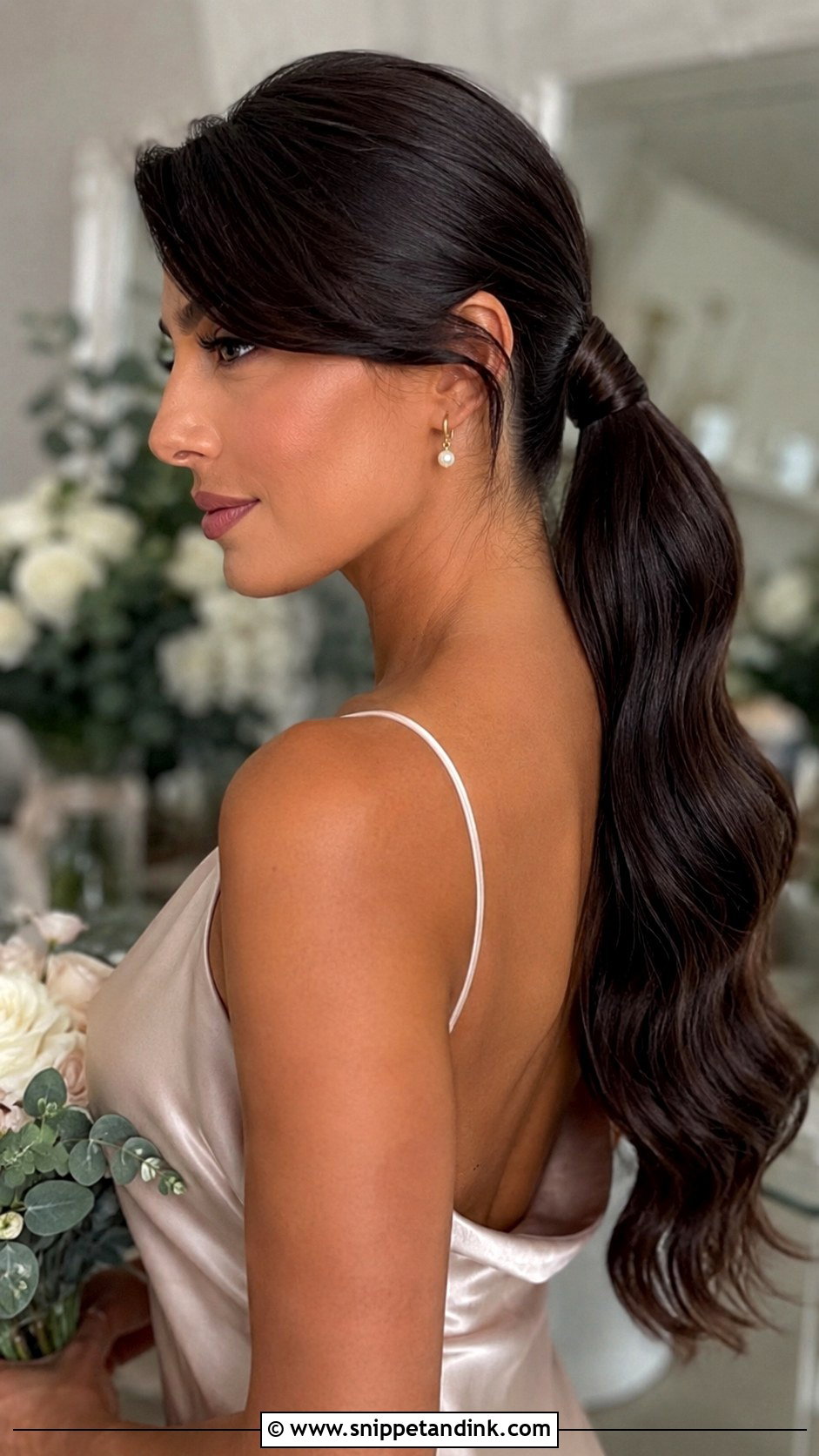 Low Ponytail Wedding Hairstyle - Snippet and Ink - 15 Hairstyles for Women in Wedding