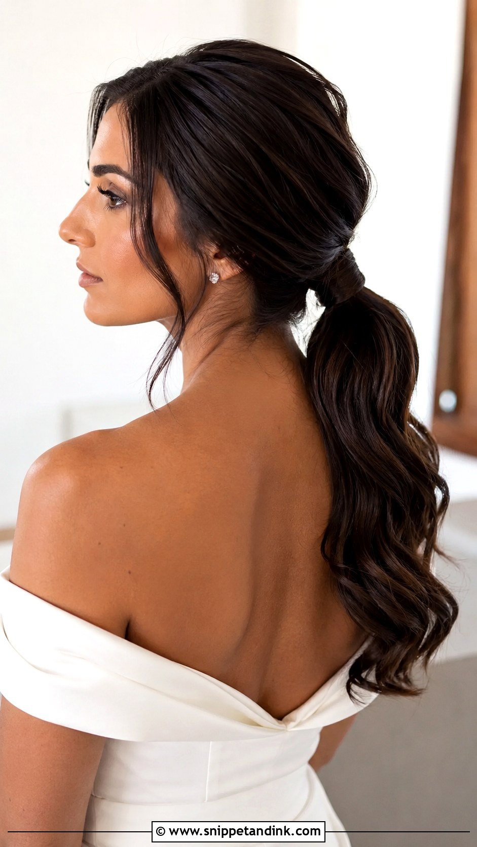 Low Ponytail Wedding Hairstyle - Snippet and Ink - 15 Quick Wedding Hairstyles
