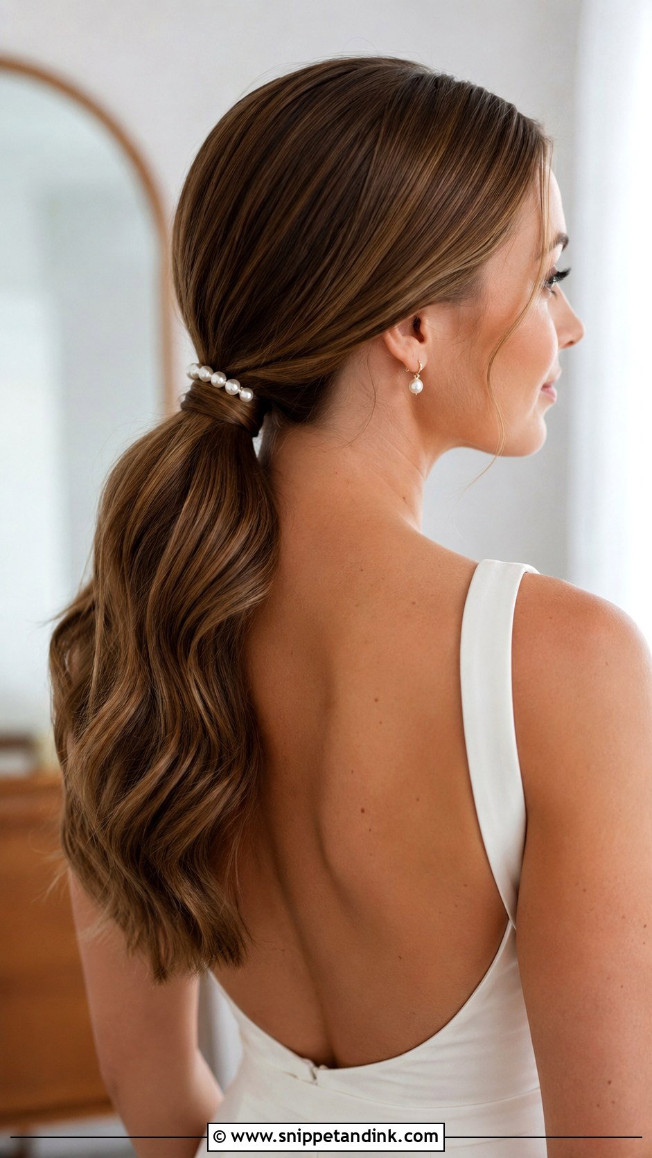 Low Ponytail Wedding Hairstyle - Snippet and Ink - 15 Self Hairstyle for Wedding Ideas