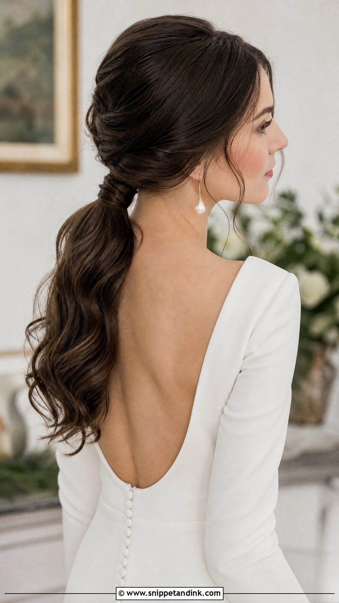 Low Ponytail Wedding Hairstyle - Snippet and Ink - 15 Chic Wedding Hairstyles