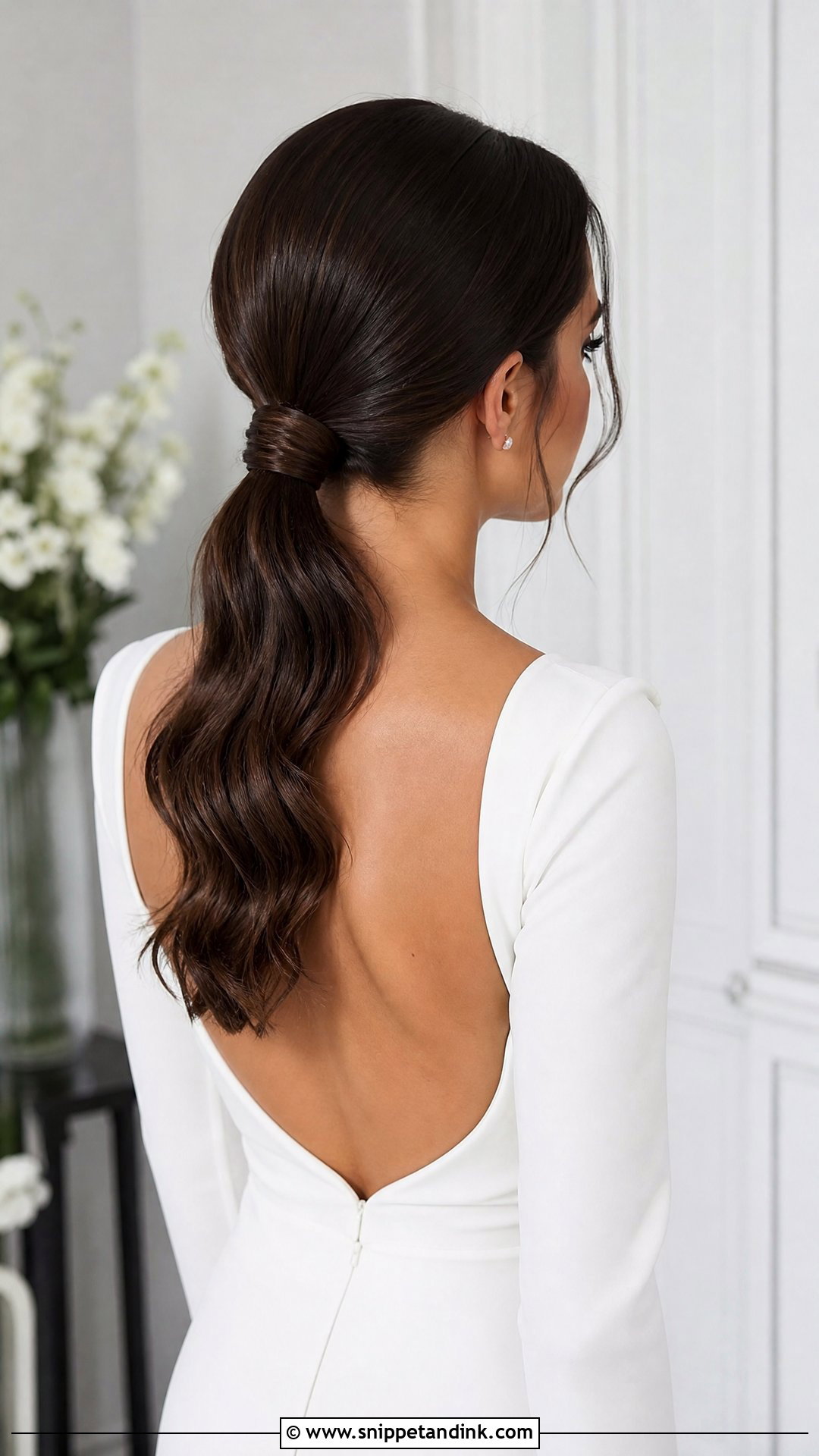 Low Ponytail Wedding Updo - Snippet and Ink - 20 Romantic Wedding Hair Updo Ideas