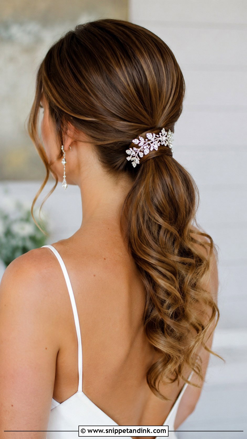 Low Ponytail With Curls - Snippet and Ink - 25 Christian Bridal Hairstyle Ideas