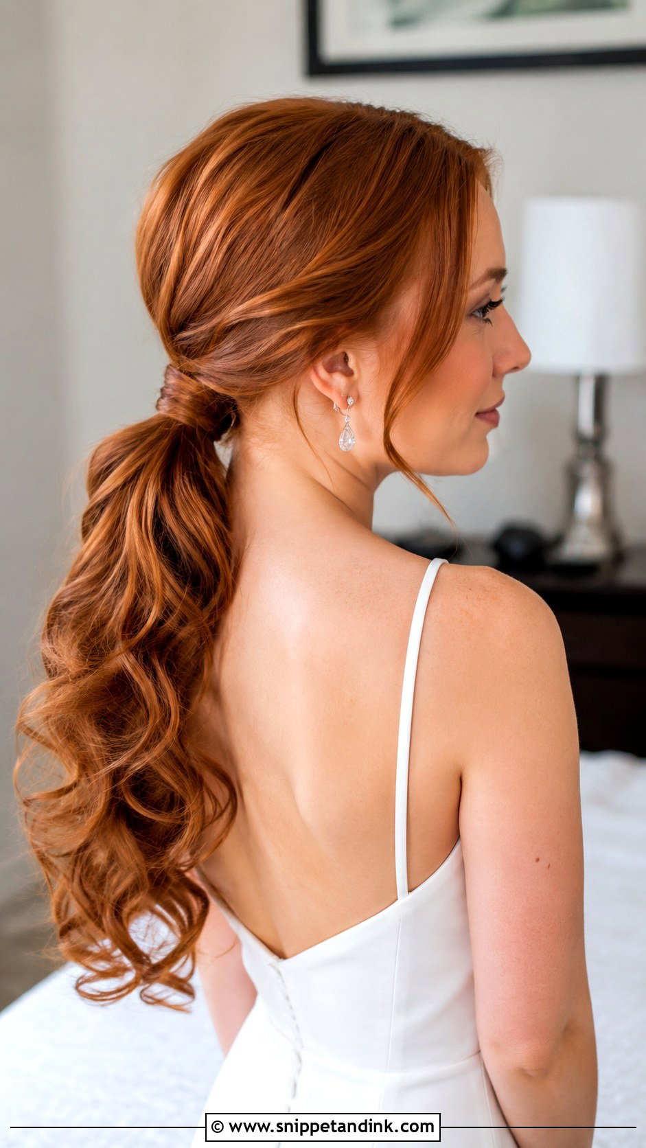 Low Ponytail With Curls - Snippet and Ink - 25 Simple Engagement Hairstyles