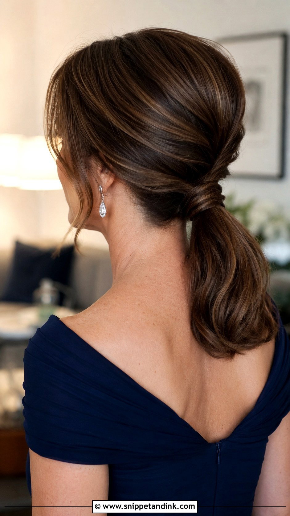 Low Ponytail With Soft Volume - Snippet and Ink - 25 Mom Wedding Hair Ideas