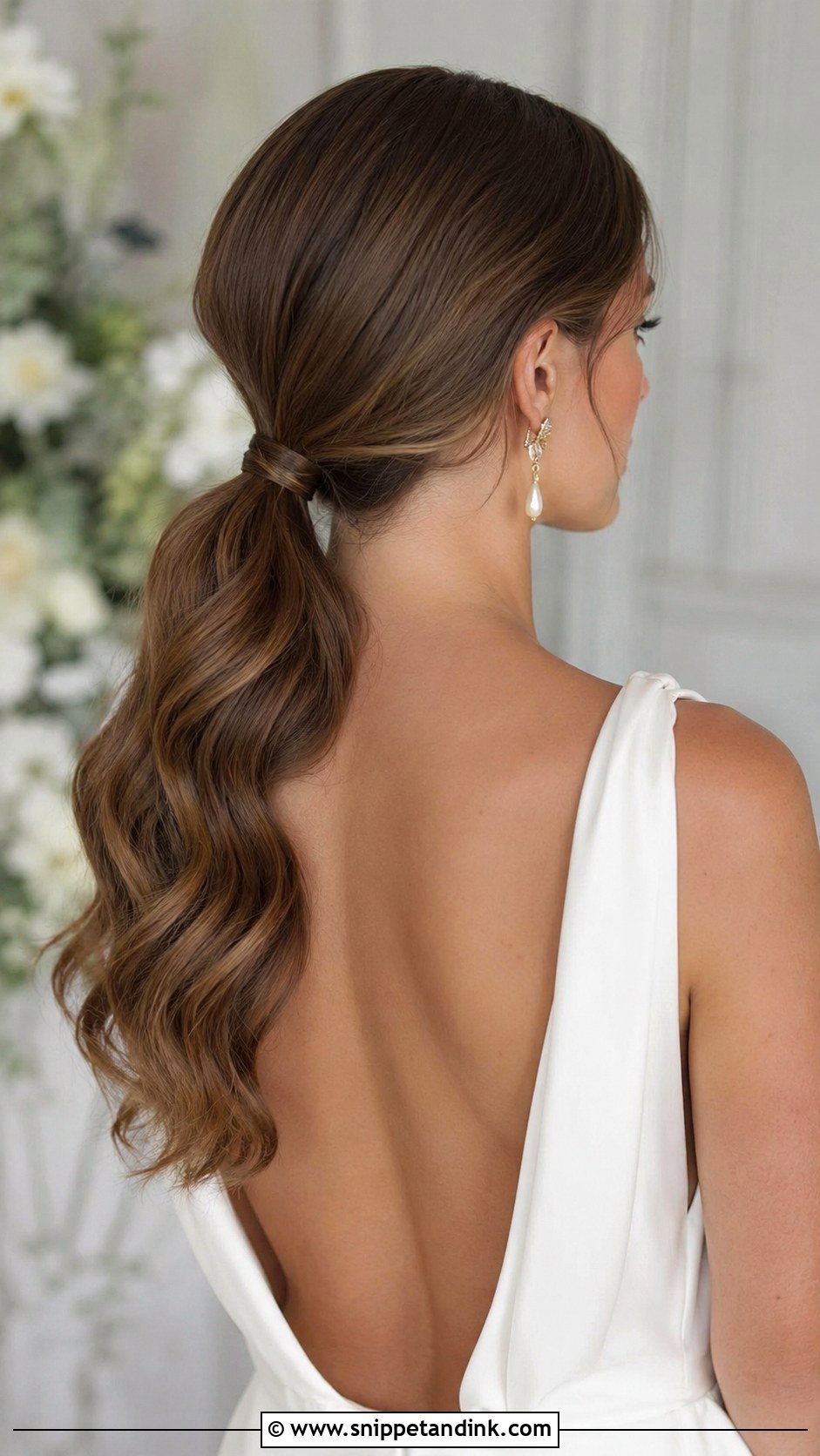 Low Ponytail With Soft Waves - Snippet and Ink - 25 French Bride Hairstyles