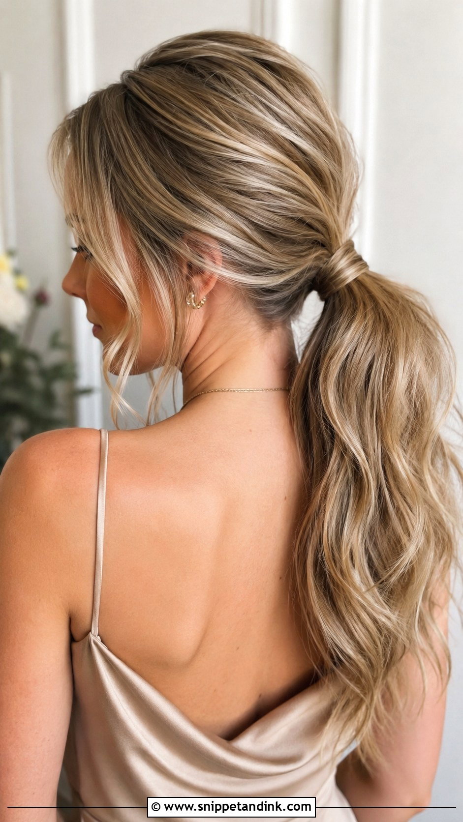 Low Ponytail With Waves Bridesmaid Hairdo - Snippet and Ink - 20 Hairdo for Bridesmaid Ideas