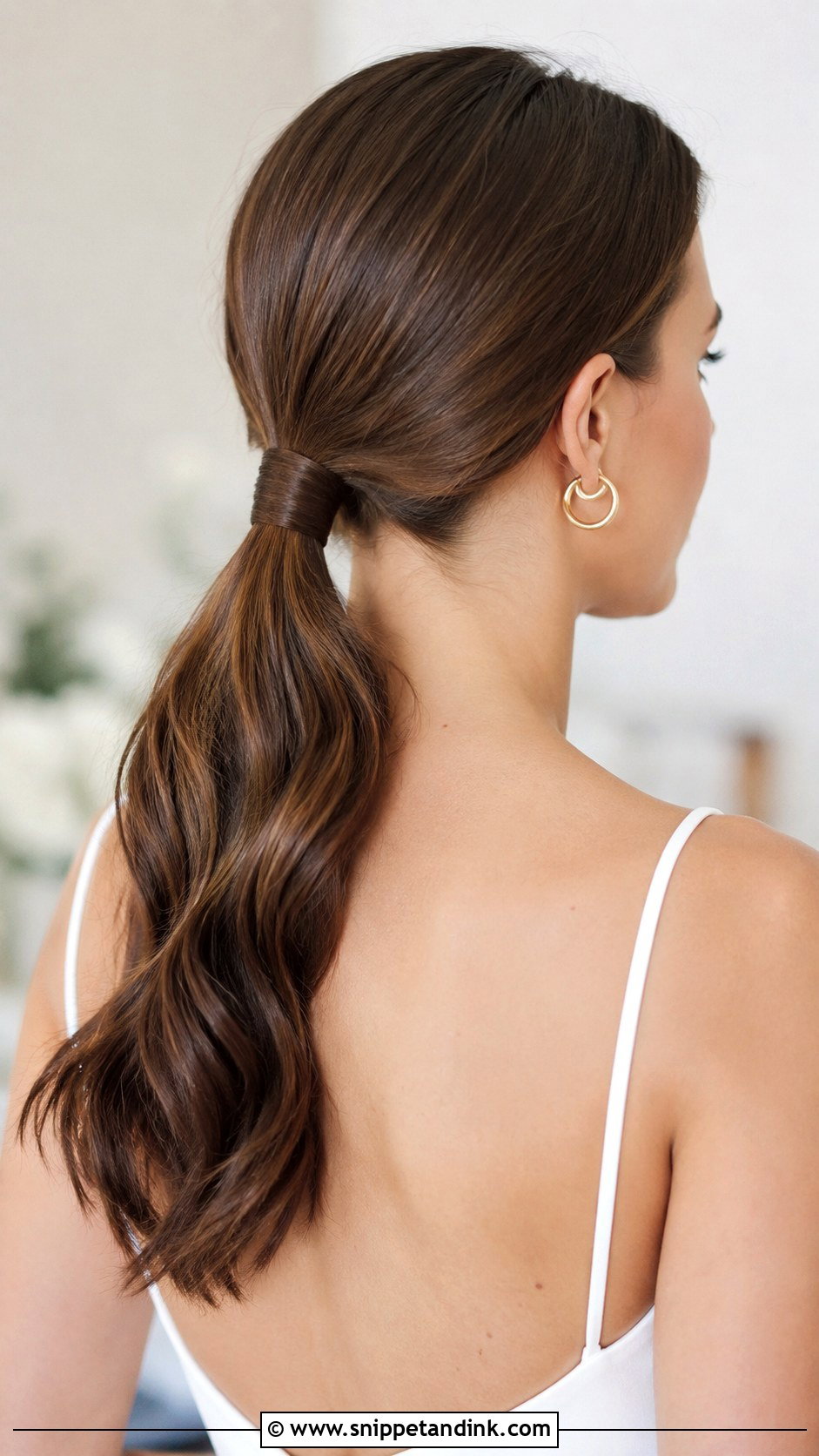 Low Ponytail With Wrap - Snippet and Ink - 30 Bridemaids Hairstyles
