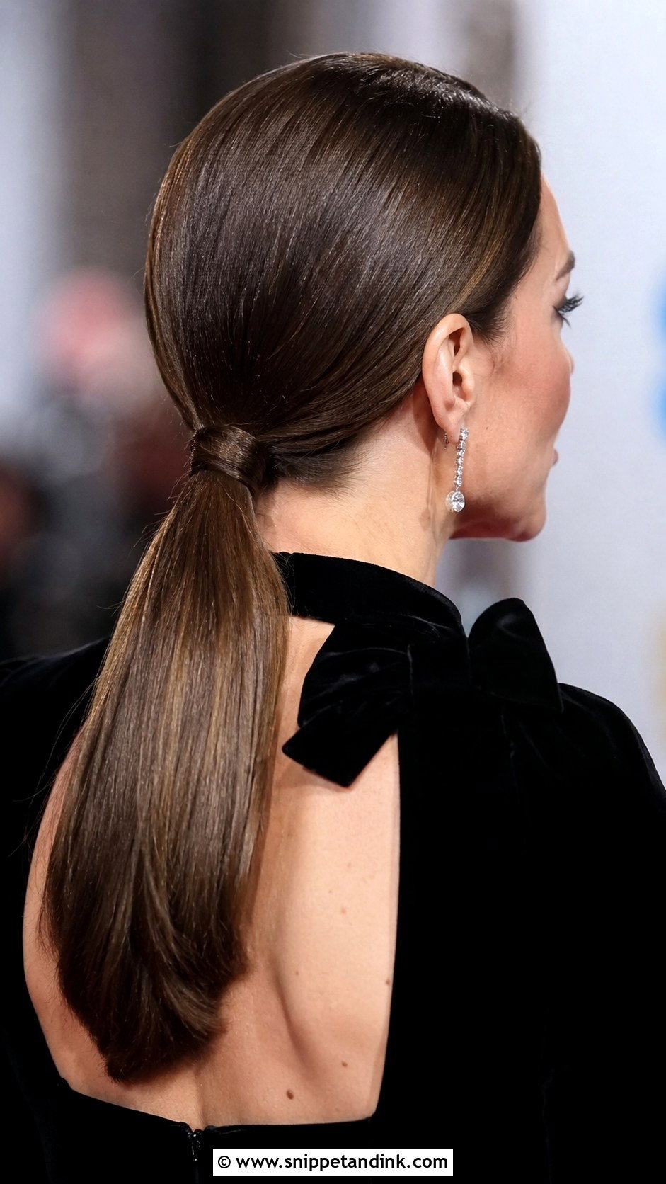 Low Ponytail With Wrapped Base - Snippet and Ink - 30 Short Hair Wedding Guest Styles