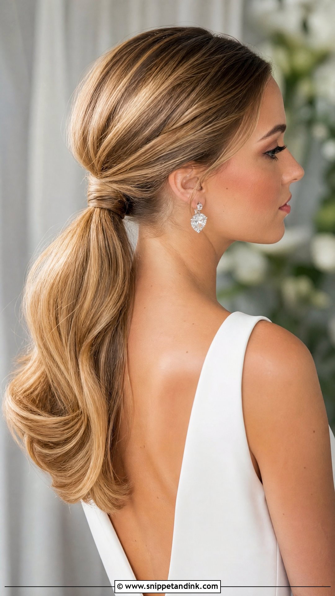 Low Ponytail With Wrapped Detail - Snippet and Ink - 20 Bridal Hairstyles Tutorial
