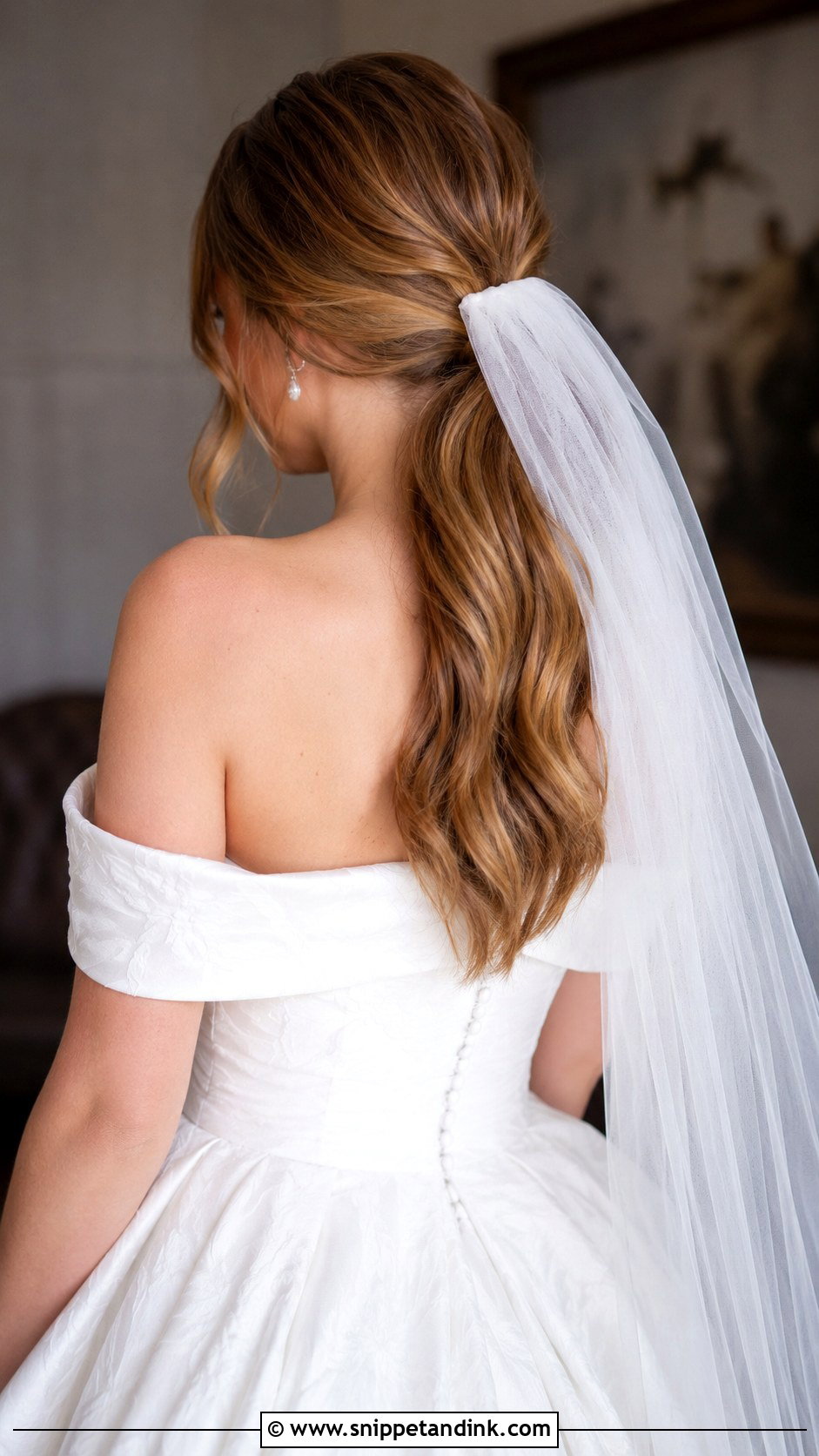 Low Ponytail With a Pearl Hair Tie - Snippet and Ink - 20 Low Pony Wedding Hairstyles
