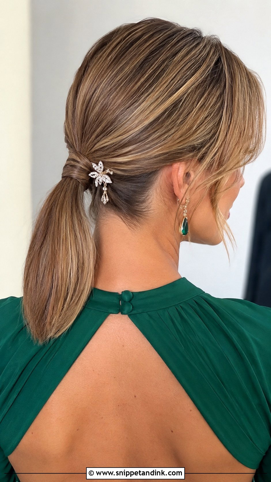 Low Ponytail for Mother of the Bride - Snippet and Ink - 25 Mother of Bride Wedding Hair Ideas