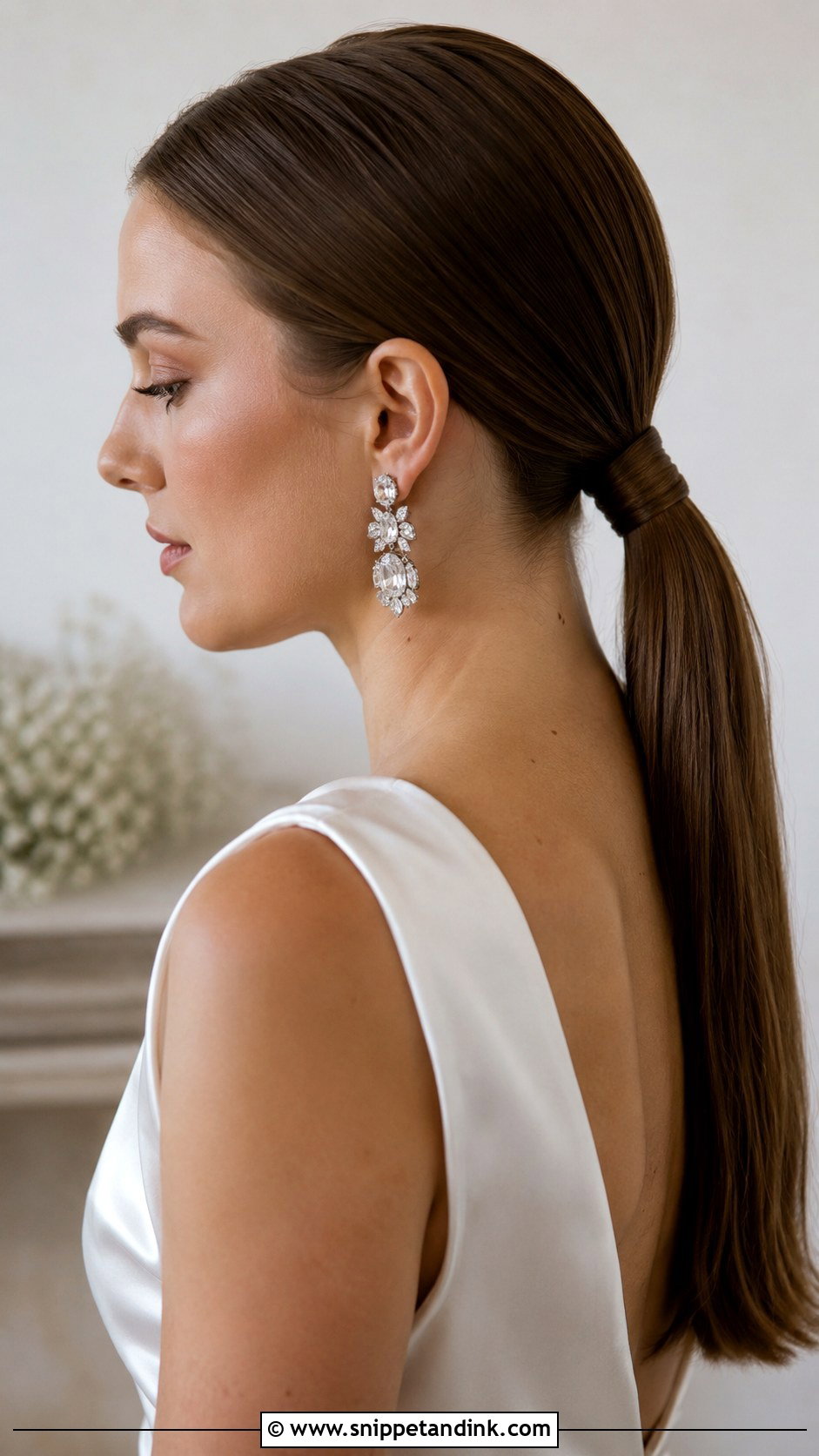 Low Ponytail for Wedding - Snippet and Ink - 20 Hair Idea for Wedding Ideas