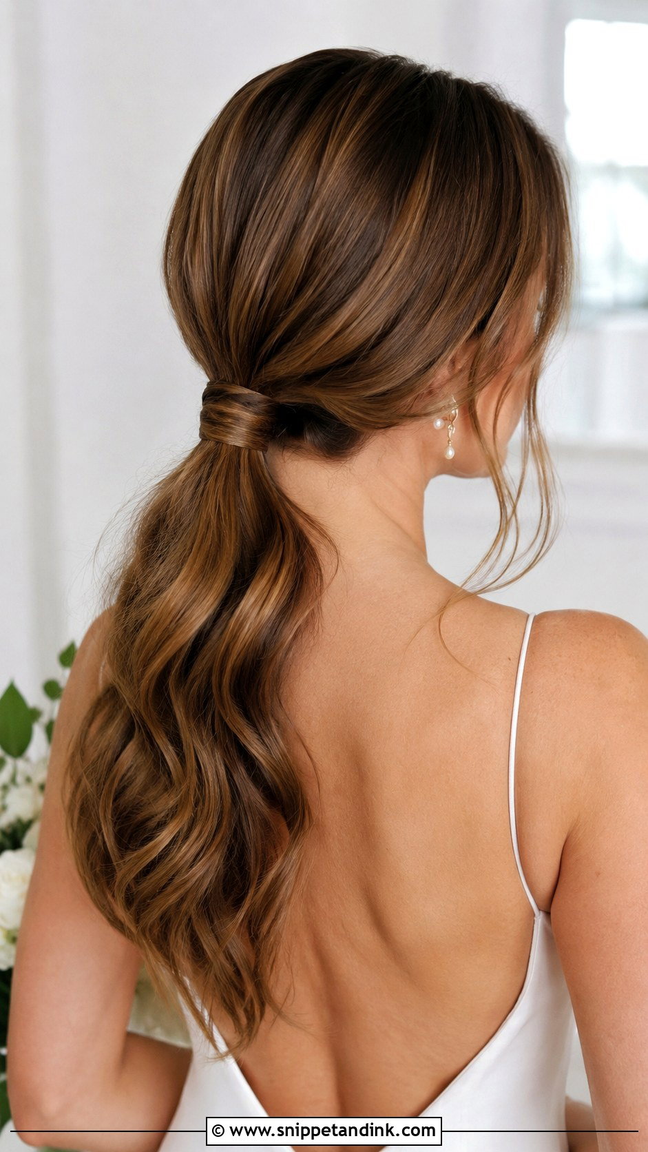 Low Ponytail for Wedding - Snippet and Ink - 20 Simple Hair for Wedding Ideas