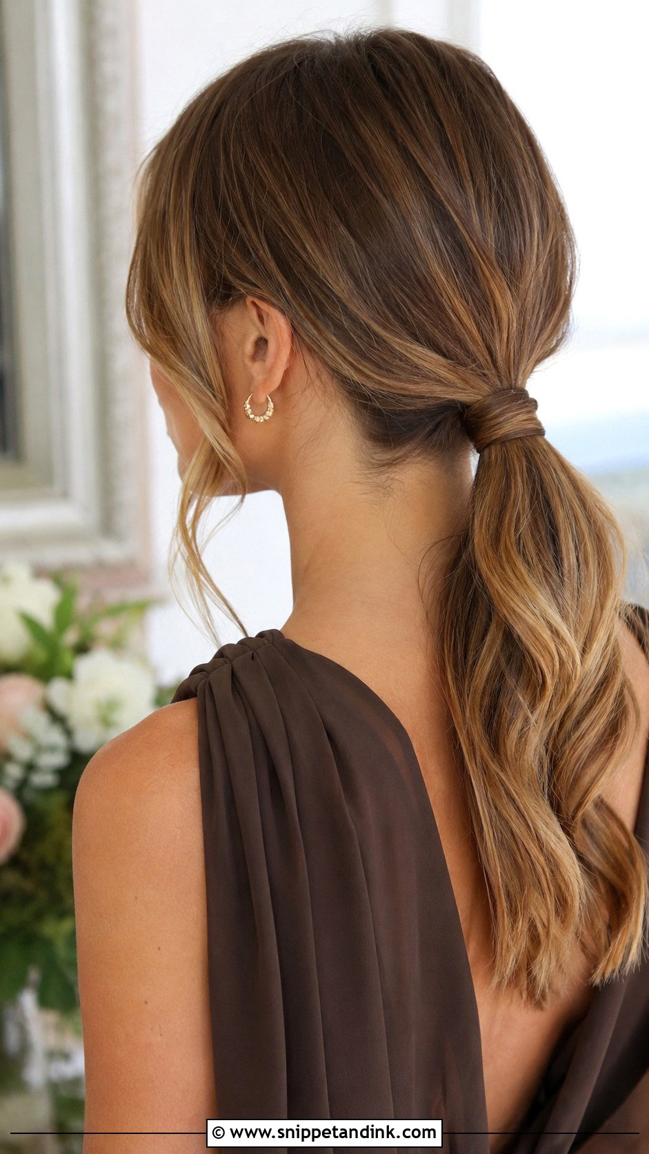 Low Ponytail for a Wedding Guest - Snippet and Ink - 25 Hair Styles for a Wedding Guest